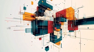 动感模块化创意背景