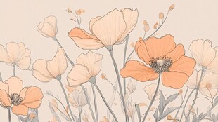 手绘花朵壁纸