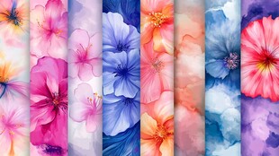 炫彩花朵壁纸