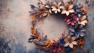 高清背景手工干花