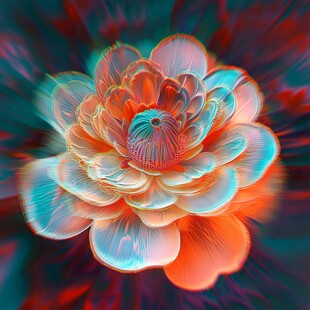 精美抽象特效花