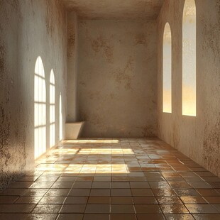 阳光照射的房间