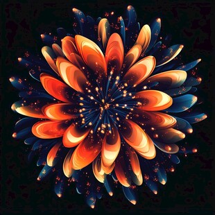 精美抽象特效花