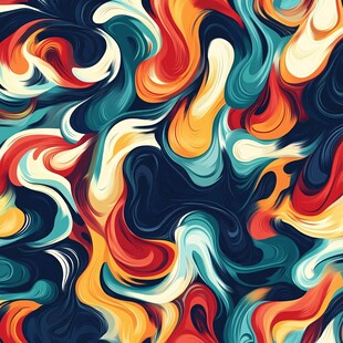 扭曲波浪数码印花