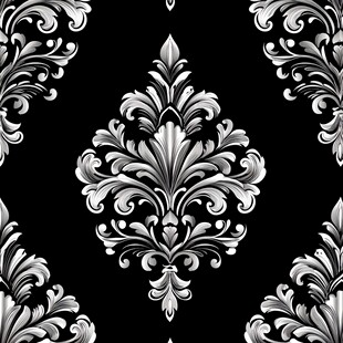 黑色欧式古典花纹