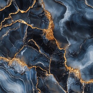 蓝色透光大理石装饰画