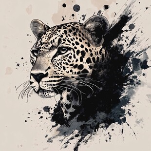 美洲豹手绘