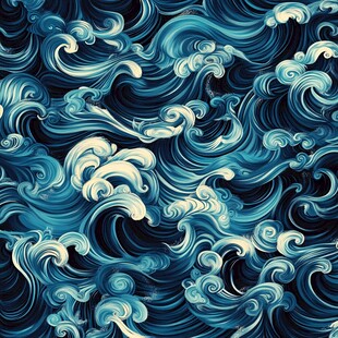 浪涛翻滚包装底纹