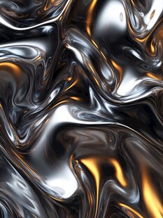 黄金流体艺术画