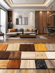 现代简约木地板贴