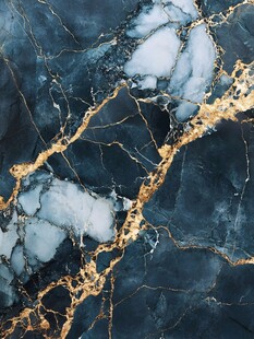 蓝底金线大理石