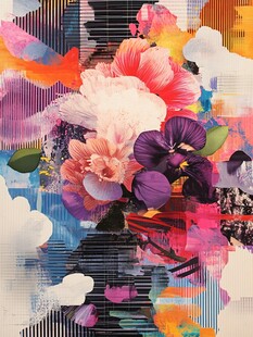 高端抽象花卉色块