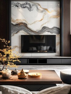 新中式电视背墙效果图