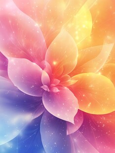 彩色绚丽梦幻唯美花朵