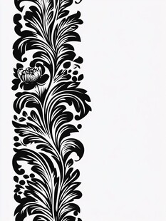 黑色欧式古典花纹