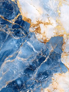 蓝底金线大理石