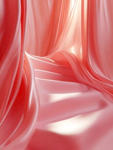 红色轻纱动感线条