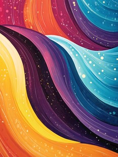 创意彩色缤纷宇宙插画