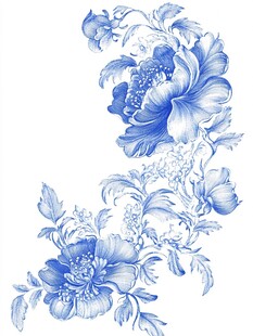 青花瓷手绘花卉