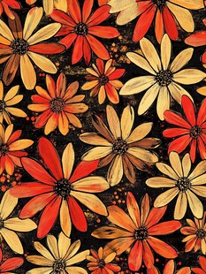 雏菊卉家纺图案花纹