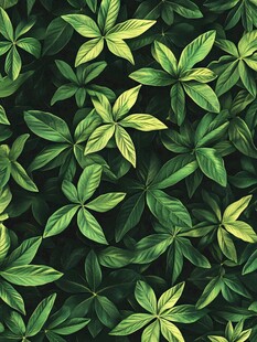 高清绿叶背景图片