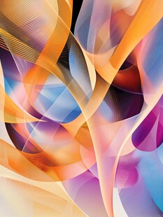 炫彩绚丽曲线条纹高雅