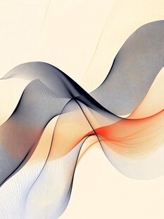 蓝色波纹唯美线条