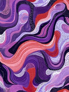 扭曲波浪数码印花