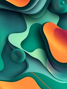 简洁大气拼色曲线纹理