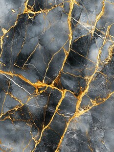 黑金色裂纹透光大理石