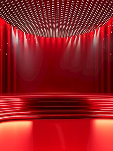 红色舞台背景