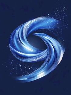 蓝色弯曲唯美科技