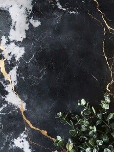 黑蓝色大理石材背景墙