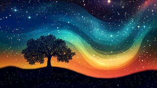 神秘梦幻的大树