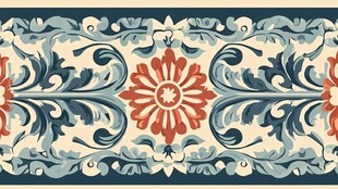 四方连续美式大花