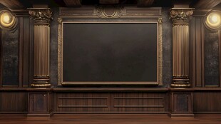 素材护墙板场景