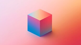 彩色渐变立方体