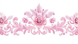 粉色欧式花纹