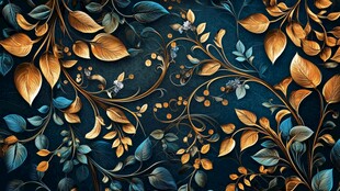 质感金属花卉花纹