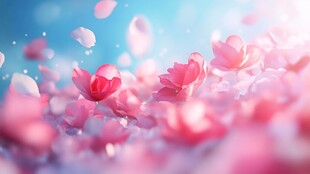 散落的花瓣浪漫唯美