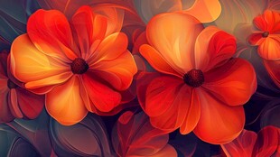 炫彩花朵壁纸