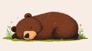 原创小棕熊卡通