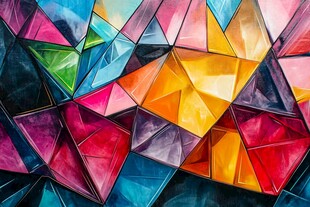 炫彩彩色玻璃背景