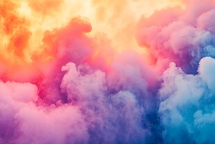 云雾般的粉色虚幻