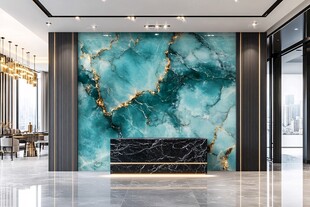 黑蓝色大理石材背景墙