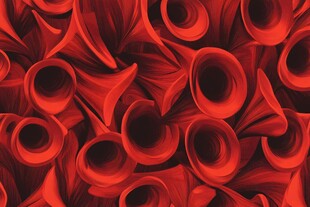 红色立体质感花纹