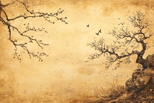 古风古典复古梅花背景