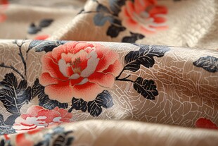 牡丹花布料