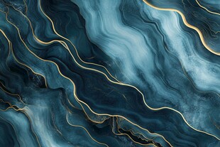 蓝色流体创意抽象画