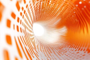 科技感十足的橙色光晕背景图片